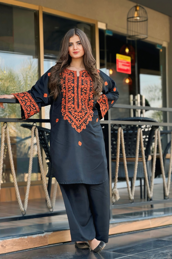 DHANAK EMBROIDERED SUIT 2-PC